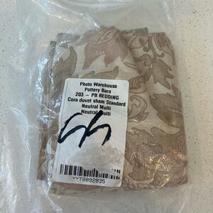 Pottery Barn Cora 100% Cotton Standard Sham Neutral 1 NWOT